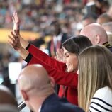 La Reina Letizia celebrando el gol de la Selección Española en la final del Mundial de Fútbol Femenino