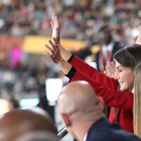 La Reina Letizia celebrando el gol de la Selección Española en la final del Mundial de Fútbol Femenino