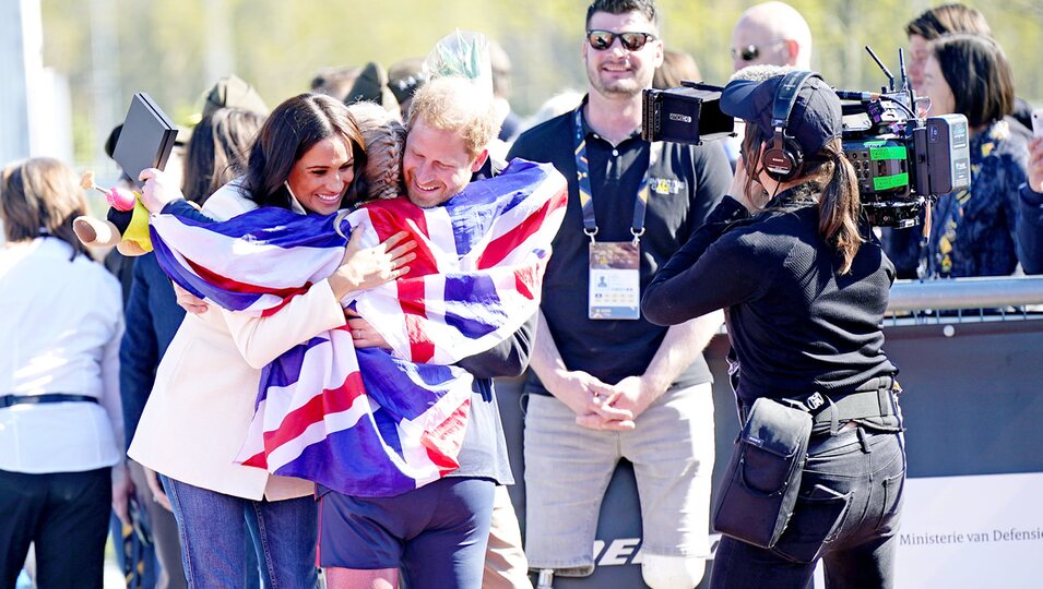 El Príncipe Harry y Meghan Markle en el rodaje de 'Heart of Invictus'