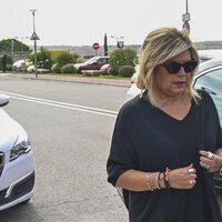 Terelu Campos llegando al tanatorio para despedir a María Teresa Campos