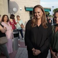 Shaila Dúrcal y Carmen Morales en el tanatorio para dar el último adiós a María Teresa Campos