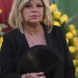 Terelu Campos en el funeral de María Teresa Campos en Málaga