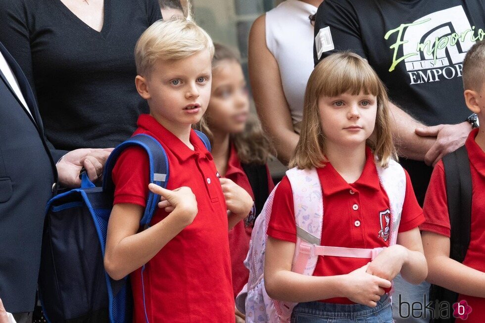 Jacques y Gabriella de Mónaco en su vuelta al cole 2023