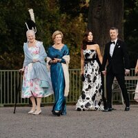 Margarita de Dinamarca, Ana María de Grecia, Federico y Mary de Dinamarca y Magdalena de Suecia y Chris O'Neill en el Jubileo de Carlos Gustav