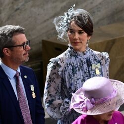 Federico y Mary de Dinamarca en el Te Deum por el Jubileo de Carlos Gustavo de Suecia