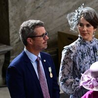 Federico y Mary de Dinamarca en el Te Deum por el Jubileo de Carlos Gustavo de Suecia