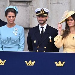 Magdalena de Suecia y Chris O'Neill y Carlos Felipe y Sofia de Suecia en el Jubileo de Carlos Gustavo de Suecia