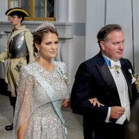 Magdalena de Suecia y Chris O'Neill en la cena por el Jubileo de Carlos Gustavo de Suecia