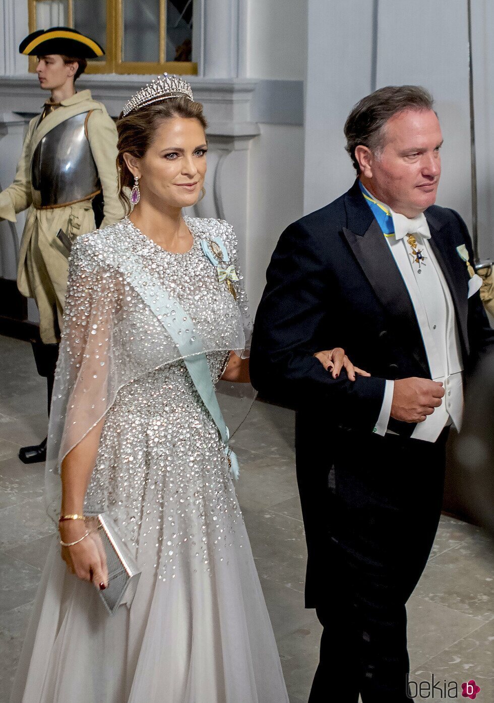 Magdalena de Suecia y Chris O'Neill en la cena por el Jubileo de Carlos Gustavo de Suecia