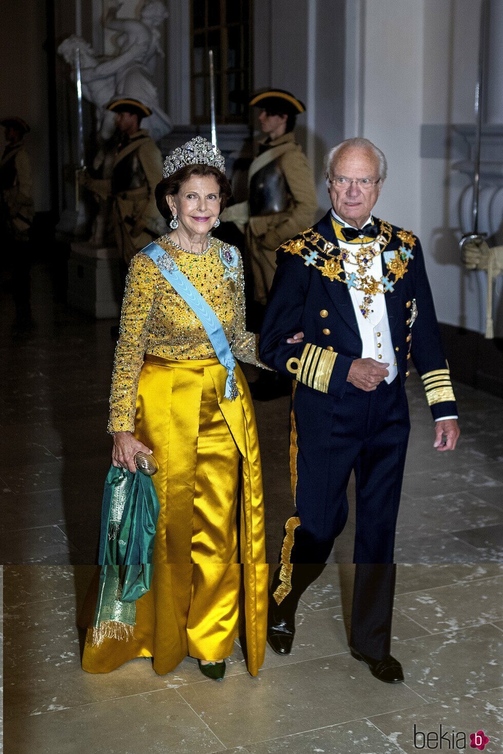 Carlos Gustavo y Silvia de Suecia en la cena por el Jubileo de Carlos Gustavo de Suecia