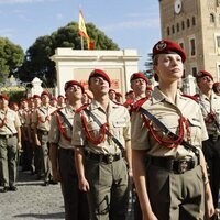 La Princesa Leonor, en formación durante la Ceremonia de Entrega de Sables