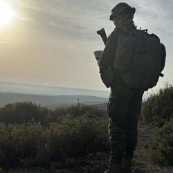 La Princesa Leonor en sus maniobras militares en el Ejército de Tierra