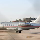 El avión de VistaJet con el que el Rey Juan Carlos realizó su cuarta visita a España