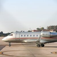 El avión de VistaJet con el que el Rey Juan Carlos realizó su cuarta visita a España