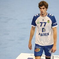 Pablo Urdangarin en el partido de balonmano entre el Granollers y el Barça