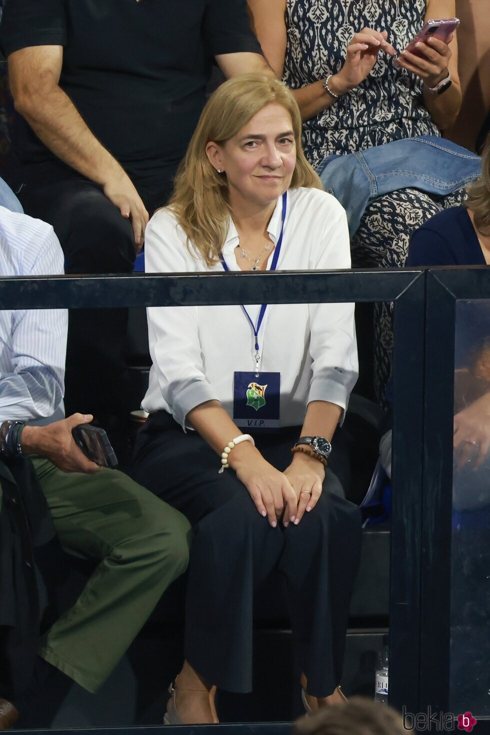 La Infanta Cristina en el partido de balonmano entre el Granollers y el Barça