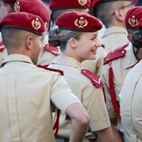 La Princesa Leonor, muy sonriente en su presentación a la Virgen del Pilar como dama cadete