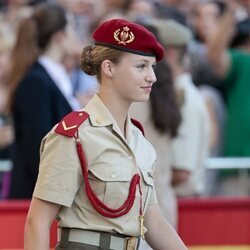 La Princesa Leonor en su presentación a la Virgen del Pilar como dama cadete