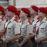 La Princesa Leonor con sus compañeros de la Academia General Militar en su presentación a la Virgen del Pilar en Zaragoza