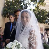 Carolina Monje en su boda con Álex Lopera