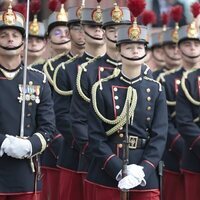 La Princesa Leonor con sus compañeros cadetes en su Jura de Bandera