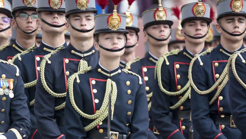 La Princesa Leonor con uniforme militar en su Jura de Bandera