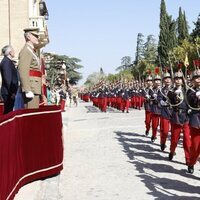 La Princesa Leonor desfilando ante el Rey Felipe VI en su Jura de Bandera