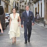 Cayetano Martínez de Irujo y Bárbara Mirján en el bautizo de Sofía Fitz-James Stuart