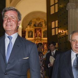 Cayetano Martínez de Irujo y Fernando Martínez de Irujo a su llegada al bautizo de Sofía Fitz-James Stuart