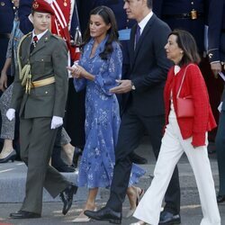 La Princesa Leonor, la Reina Letizia, Pedro Sánchez y Margarita Robles en el día de la Hispanidad 2023