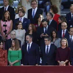 Patxi Lopez , Santiago Abascal, Cuca Gamarra y Feijoo en el Día de la Hispanidad 2023