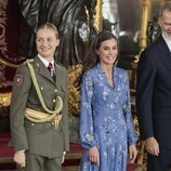 Los Reyes Felipe y Letizia y la Princesa Leonor en la recepción en el Palacio Real por el Día de la Hispanidad 2023