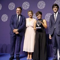 José Crehueras, Yolanda Díaz, Sonsoles Ónega, Alfonso Goizueta y Miquel Iceta en el Premio Planeta 2023