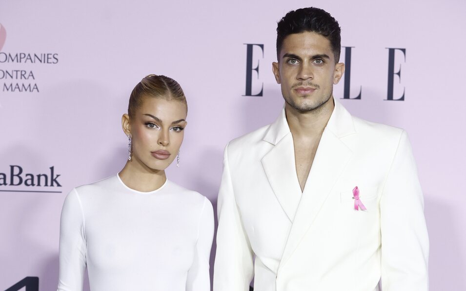 Jessica Goicoechea y Marc Bartra en la gala solidaria contra el Cáncer de Mama organizada por Elle