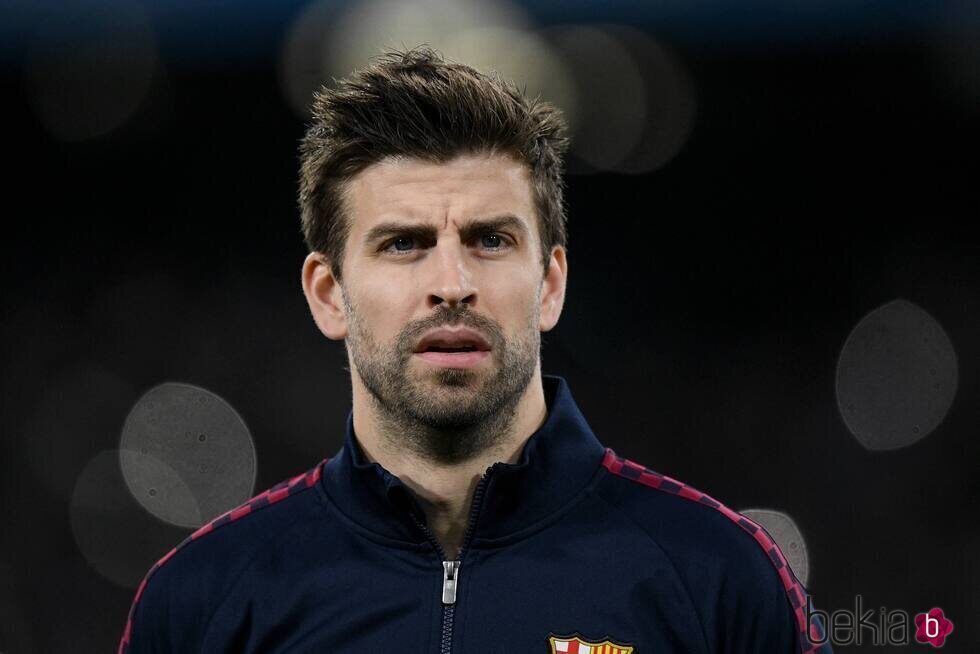 Gerard Piqué durante uno de los partidos de la Champions League en Napoles