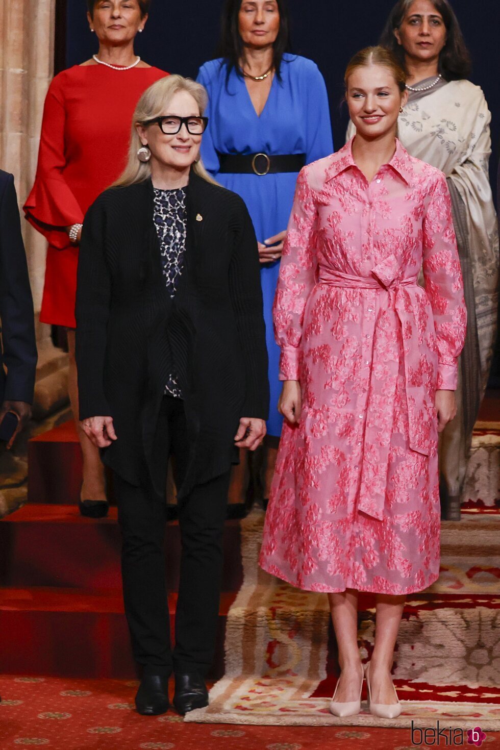 La Princesa Leonor y Meryl Streep en la audiencia previa a los Premios Princesa de Asturias 2023