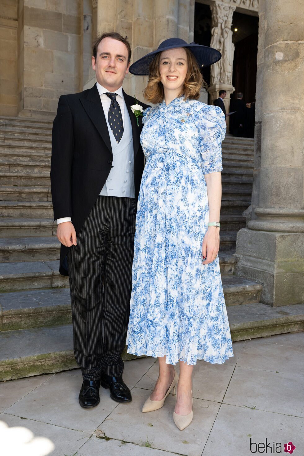 Jaime de Borbón-Dos Sicilias y Charlotte Lindesay-Bethune en la boda de Amaury de Borbón-Parma y Pélagie de Mac Mahon