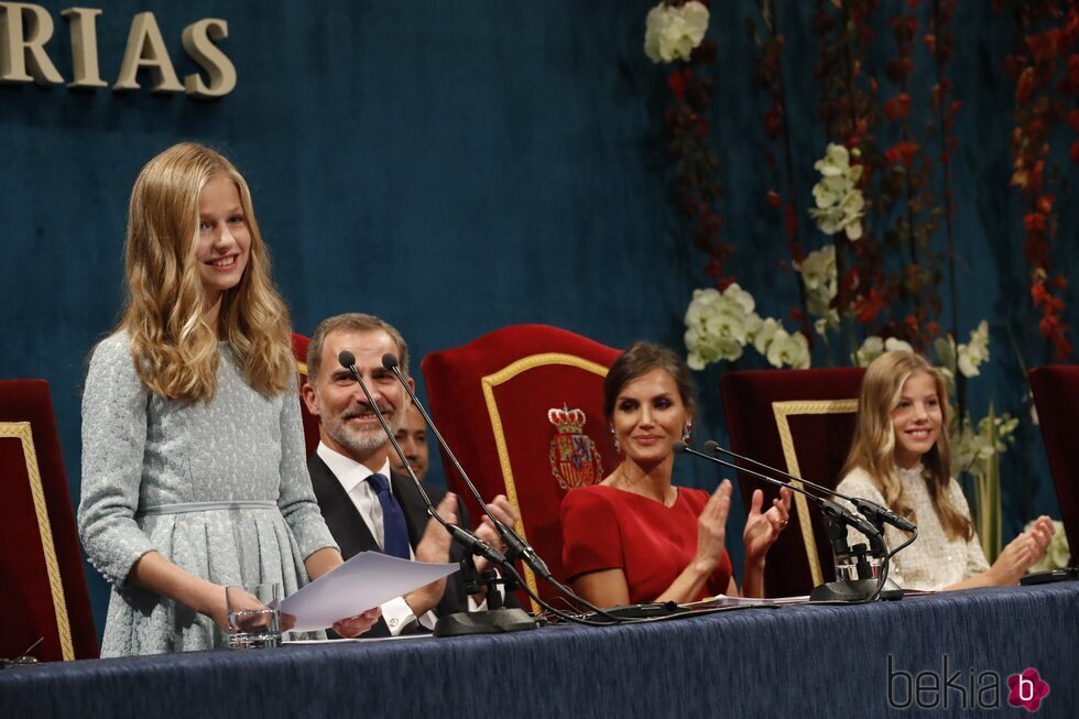 Foto inédita de la Princesa Leonor en su discurso en los Premios Princesa de Asturias 2019