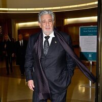 Plácido Domingo en el tanatorio de Fernando Fernández Tapias