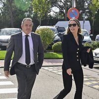 Borja Fernández de la Riva en el tanatorio de su padre, Fernando Fernández Tapias