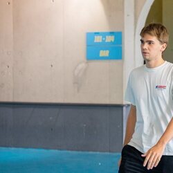 Miguel Urdangarin en un partido de balonmano en Granollers