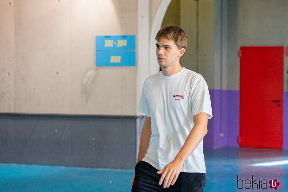 Miguel Urdangarin en un partido de balonmano en Granollers