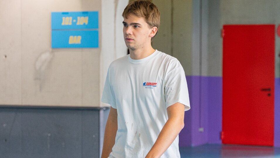 Miguel Urdangarin en un partido de balonmano en Granollers