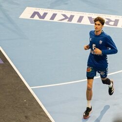 Pablo Urdangarin en un partido de balonmano en Granollers