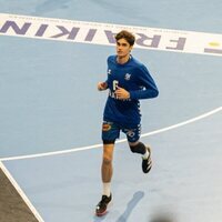 Pablo Urdangarin en un partido de balonmano en Granollers