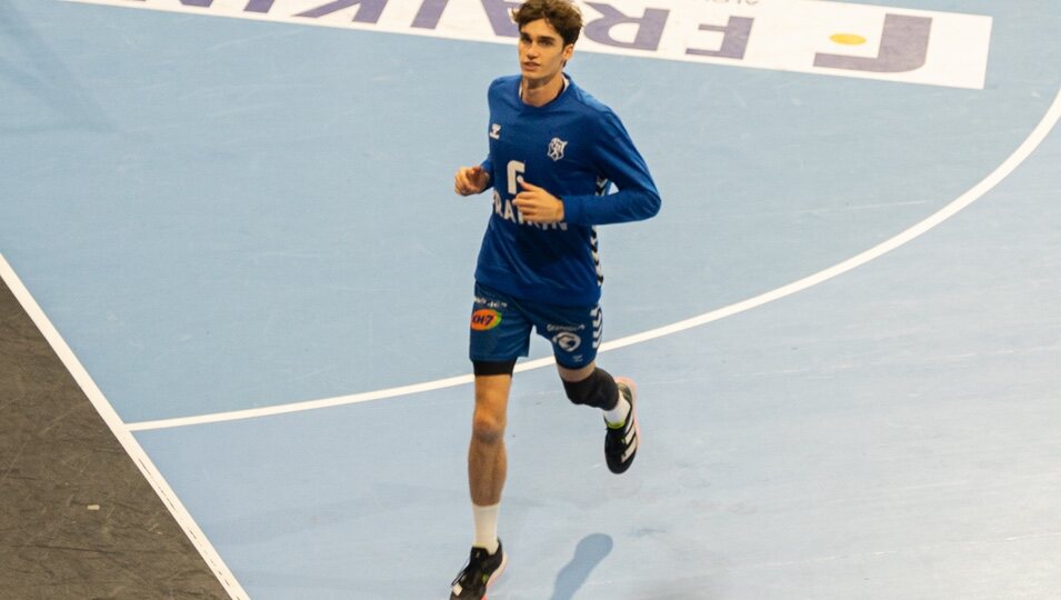 Pablo Urdangarin en un partido de balonmano en Granollers