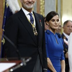 Los Reyes Felipe y Letizia durante la Jura de la Constitución de la Princesa Leonor