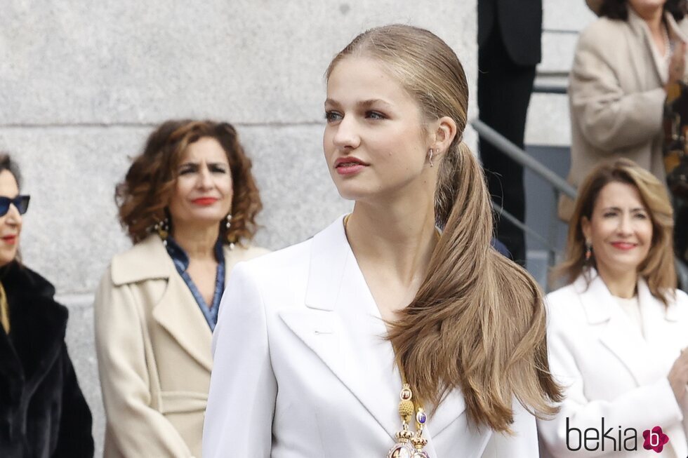 La Princesa Leonor a la salida del Congreso tras Jurar la Constitución