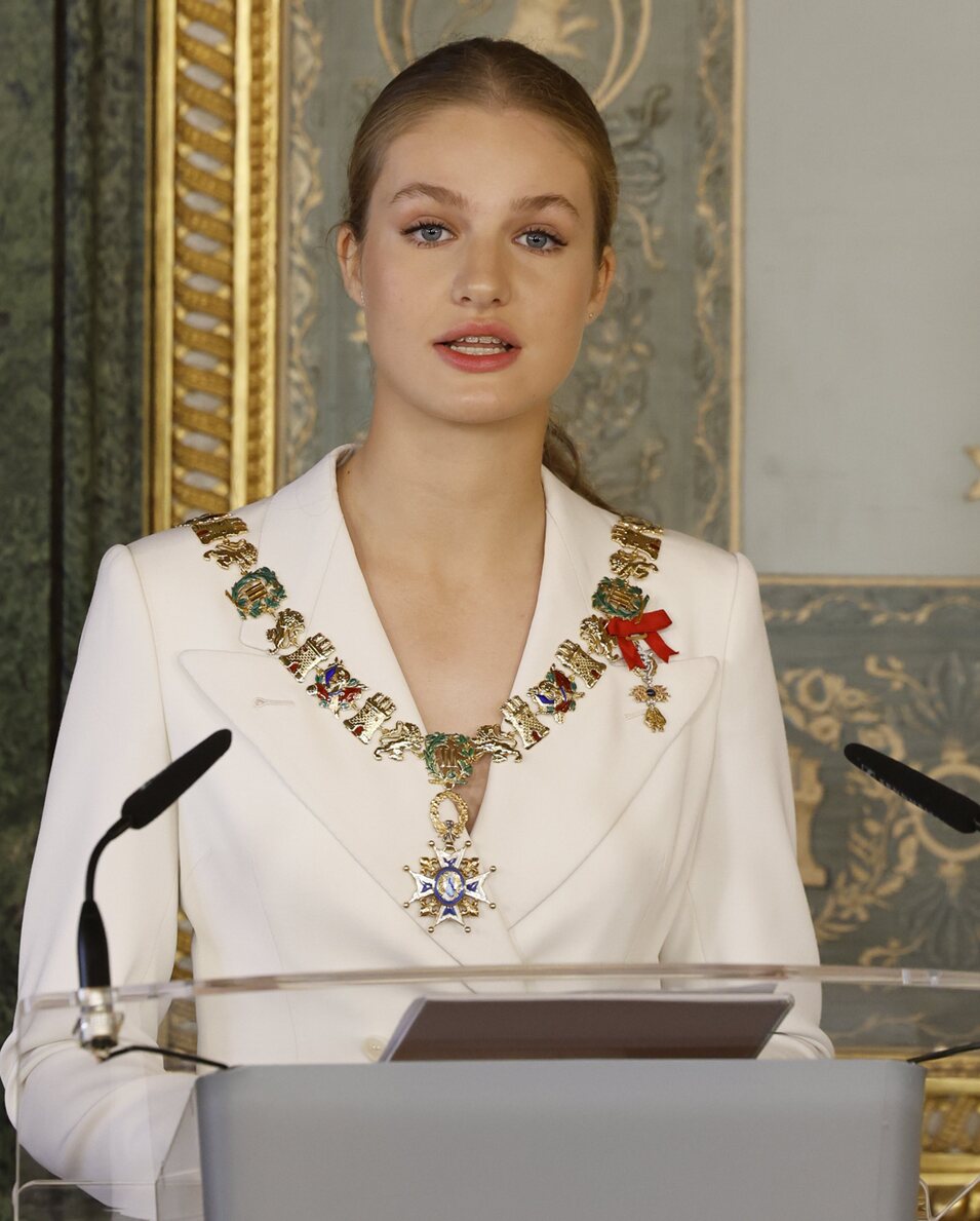 La Princesa Leonor durante su discurso el día de la Jura de la Constitución