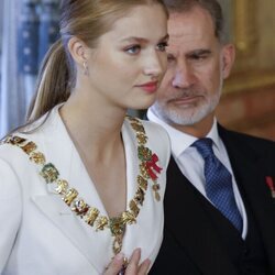 La Princesa Leonor con el Collar de la Orden de Carlos III